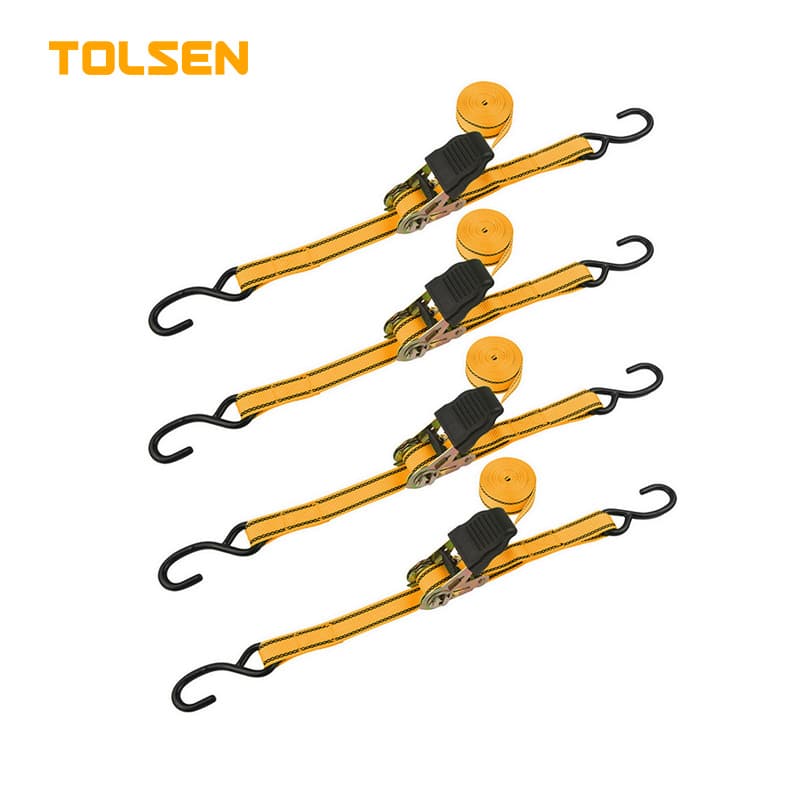 tolsen 62254-4Pcs-1×16-Ratchet-Tie-Down-Set-Industrial-0