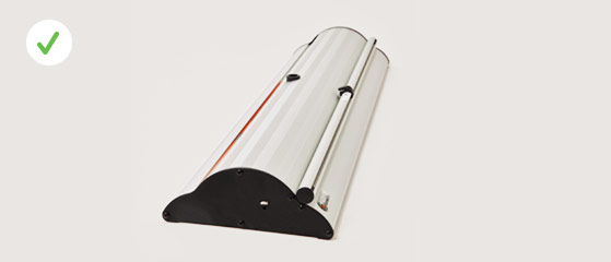 self standing banner stand no feet